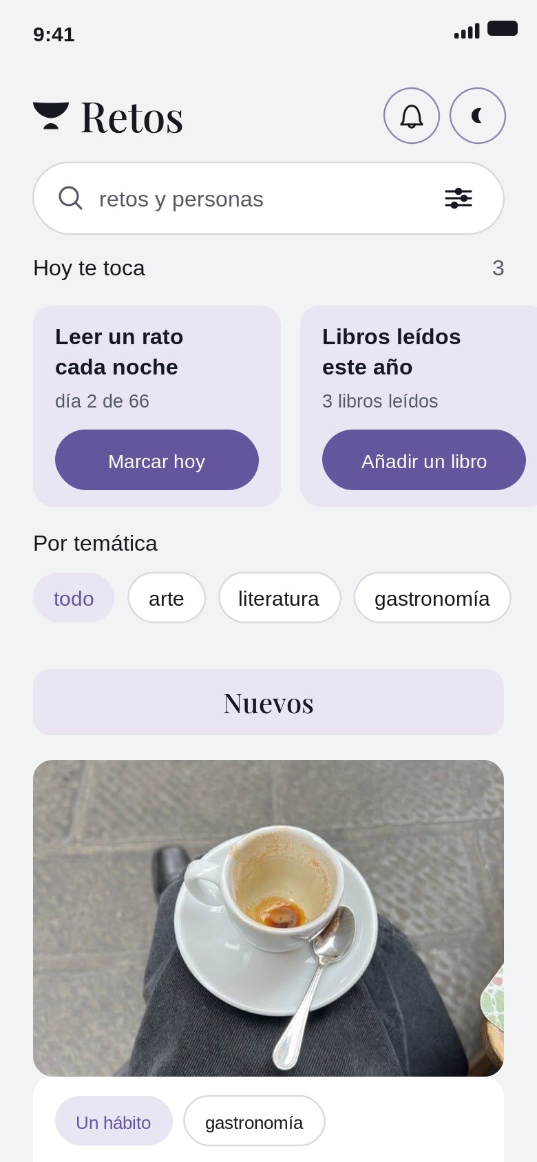 El feed de retos: lo que hay abierto ahora mismo