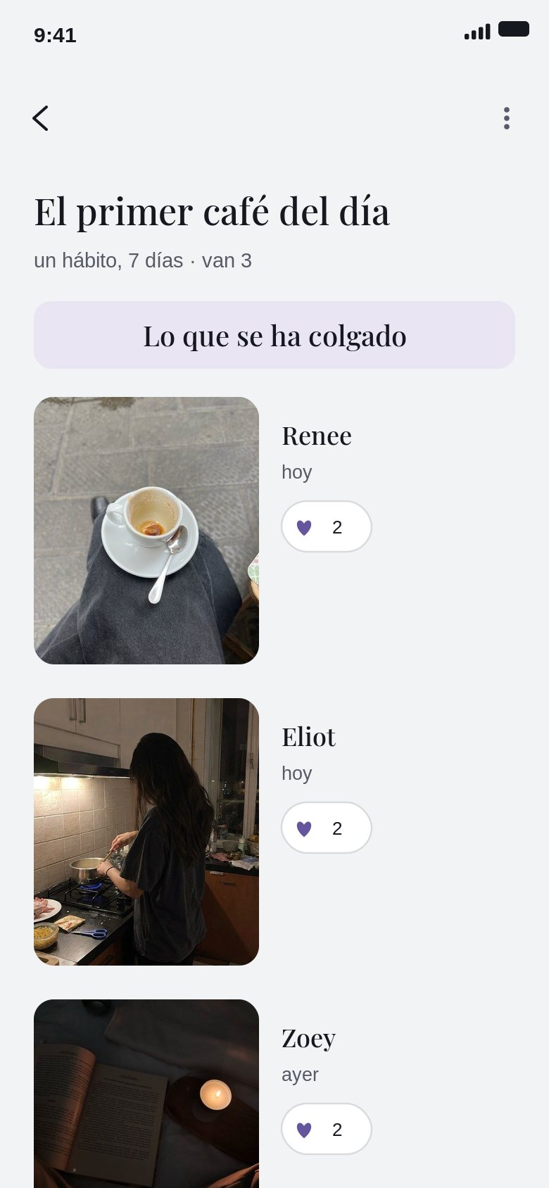 Lo colgado en un reto, cada cosa al lado de su nombre